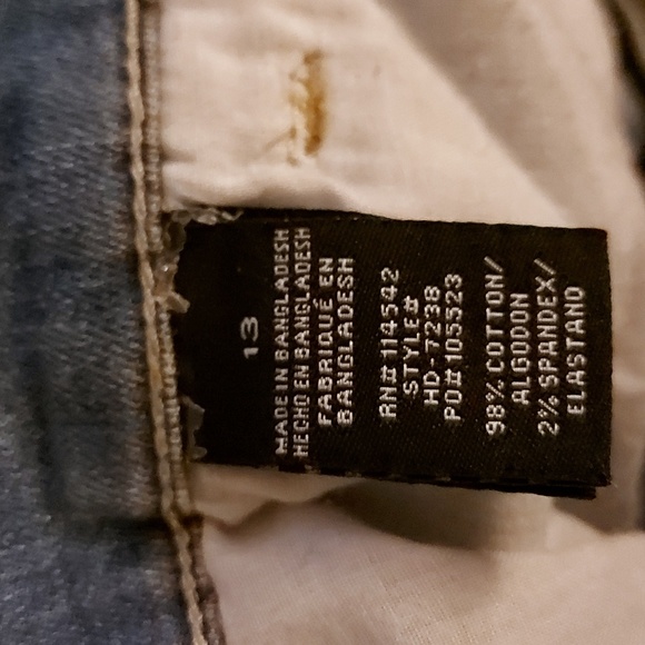 13 dollhouse juniors shorteralls denim overalls distressed pockets - Picture 7 of 8